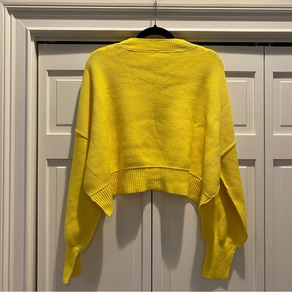 Free People Easy Street Crop Mock Neck Pullover Oversized Sweater | Size Small - Picture 6 of 8